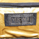 Gianni Versace Vanity Cosmetic Pouch PVC Leather Yellow Gold Auth BA5833-16