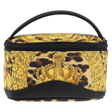 Gianni Versace Vanity Cosmetic Pouch PVC Leather Yellow Gold Auth BA5833 - 0