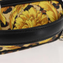 Gianni Versace Vanity Cosmetic Pouch PVC Leather Yellow Gold Auth BA5833-7