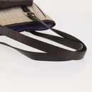 BVLGARI Logo Mania Tote Bag Canvas Beige Silver Auth BA5834-7