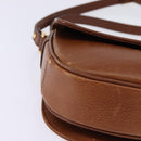 Burberrys Shoulder Bag Leather Brown Gold Auth BA5835-10