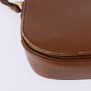Burberrys Shoulder Bag Leather Brown Gold Auth BA5835-12