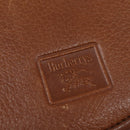 Burberrys Shoulder Bag Leather Brown Gold Auth BA5835-14