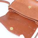 Burberrys Shoulder Bag Leather Brown Gold Auth BA5835-15