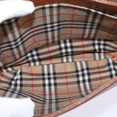 Burberrys Shoulder Bag Leather Brown Gold Auth BA5835-16