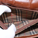 Burberrys Shoulder Bag Leather Brown Gold Auth BA5835-20