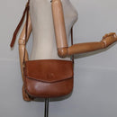 Burberrys Shoulder Bag Leather Brown Gold Auth BA5835-21