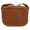 Burberrys Shoulder Bag Leather Brown Gold Auth BA5835-3