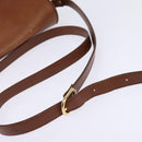 Burberrys Shoulder Bag Leather Brown Gold Auth BA5835-7