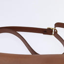 Burberrys Shoulder Bag Leather Brown Gold Auth BA5835-8