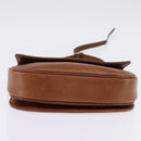 Burberrys Shoulder Bag Leather Brown Gold Auth BA5835-9