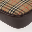 Burberrys Nova Check Shoulder Bag Canvas Beige Gold Auth BA5837-14