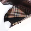 Burberrys Nova Check Shoulder Bag Canvas Beige Gold Auth BA5837-20