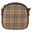Burberrys Nova Check Shoulder Bag Canvas Beige Gold Auth BA5837-2