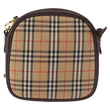 Burberrys Nova Check Shoulder Bag Canvas Beige Gold Auth BA5837 - 0