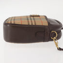 Burberrys Nova Check Shoulder Bag Canvas Beige Gold Auth BA5837-3