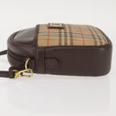 Burberrys Nova Check Shoulder Bag Canvas Beige Gold Auth BA5837-4