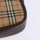 Burberrys Nova Check Shoulder Bag Canvas Beige Gold Auth BA5838-17