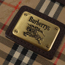 Burberrys Nova Check Shoulder Bag Canvas Beige Gold Auth BA5838-9