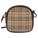 Burberrys Nova Check Shoulder Bag Canvas Beige Gold Auth BA5838-2