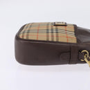 Burberrys Nova Check Shoulder Bag Canvas Beige Gold Auth BA5838-4