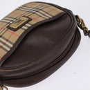 Burberrys Nova Check Shoulder Bag Canvas Beige Gold Auth BA5838-6