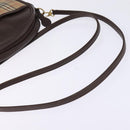 Burberrys Nova Check Shoulder Bag Canvas Beige Gold Auth BA5838-7