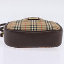 Burberrys Nova Check Shoulder Bag Canvas Beige Gold Auth BA5838-5