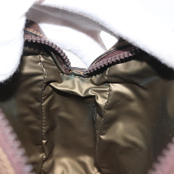 GUCCI GG Supreme Web Sherry Line Clutch Bag PVC Beige Red Auth BA5839