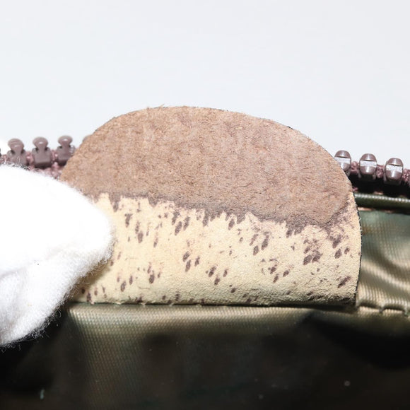 GUCCI GG Supreme Web Sherry Line Clutch Bag PVC Beige Red Auth BA5839