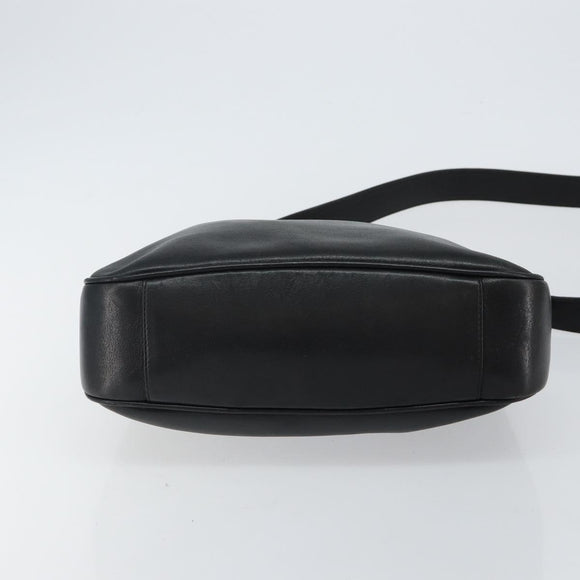 GUCCI Bamboo Hand Bag Leather 2way Black Gold 001 1638 Auth BA5841