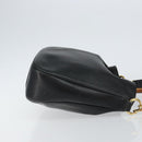 GUCCI Bamboo Hand Bag Leather 2way Black Gold 001 1638 Auth BA5841-3