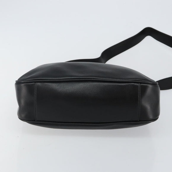 GUCCI Bamboo Hand Bag Leather 2way Black Gold 001 1638 Auth BA5842