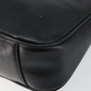 GUCCI Bamboo Hand Bag Leather 2way Black Gold 001 1638 Auth BA5842-15