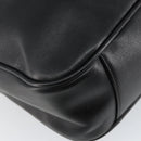 GUCCI Bamboo Hand Bag Leather 2way Black Gold 001 1638 Auth BA5842-16