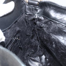 GUCCI Bamboo Hand Bag Leather 2way Black Gold 001 1638 Auth BA5842-20