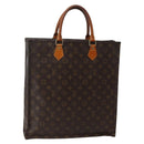 LOUIS VUITTON Monogram Sac Plat Hand Bag M51140 LV Auth BA5844-1