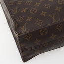 LOUIS VUITTON Monogram Sac Plat Hand Bag M51140 LV Auth BA5844-14