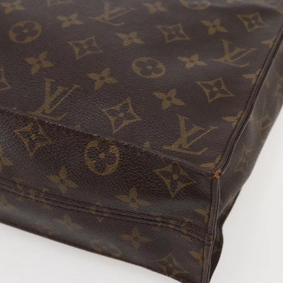 LOUIS VUITTON Monogram Sac Plat Hand Bag M51140 LV Auth BA5844