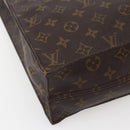 LOUIS VUITTON Monogram Sac Plat Hand Bag M51140 LV Auth BA5844-16