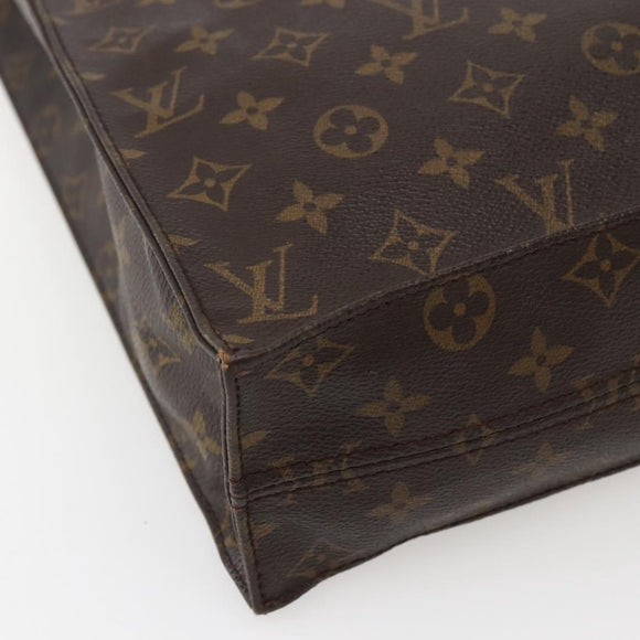 LOUIS VUITTON Monogram Sac Plat Hand Bag M51140 LV Auth BA5844