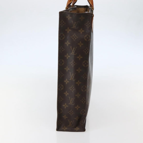 LOUIS VUITTON Monogram Sac Plat Hand Bag M51140 LV Auth BA5844