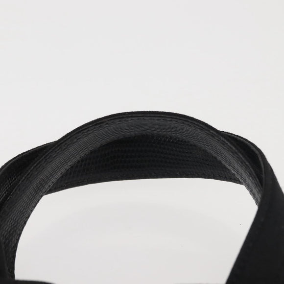 Salvatore Ferragamo Vala Hand Bag Embossed Leather Black Gold Auth BA5845