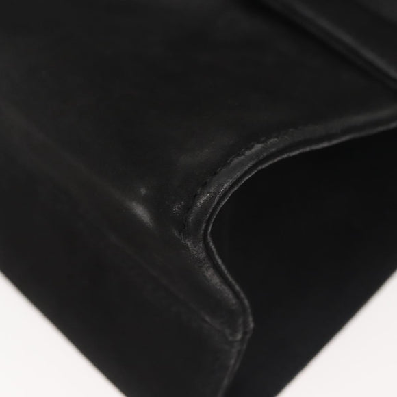 Salvatore Ferragamo Vala Hand Bag Suede Black Gold Auth BA5846