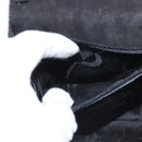 Salvatore Ferragamo Vala Hand Bag Suede Black Gold Auth BA5846-20