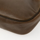 Salvatore Ferragamo Vala Shoulder Bag Embossed Leather Brown Gold Auth BA5847-12