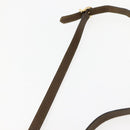 Salvatore Ferragamo Vala Shoulder Bag Embossed Leather Brown Gold Auth BA5847-8