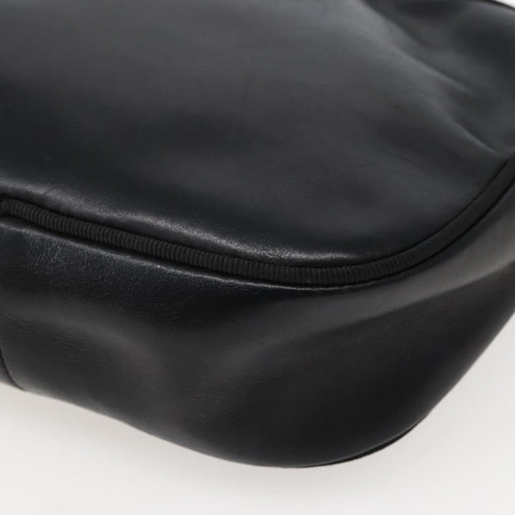 Salvatore Ferragamo Vala Shoulder Bag Leather Black Gold Auth BA5848