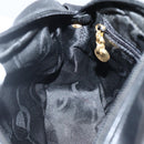 Salvatore Ferragamo Vala Shoulder Bag Leather Black Gold Auth BA5848-19