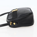 Salvatore Ferragamo Vala Shoulder Bag Leather Black Gold Auth BA5848-4